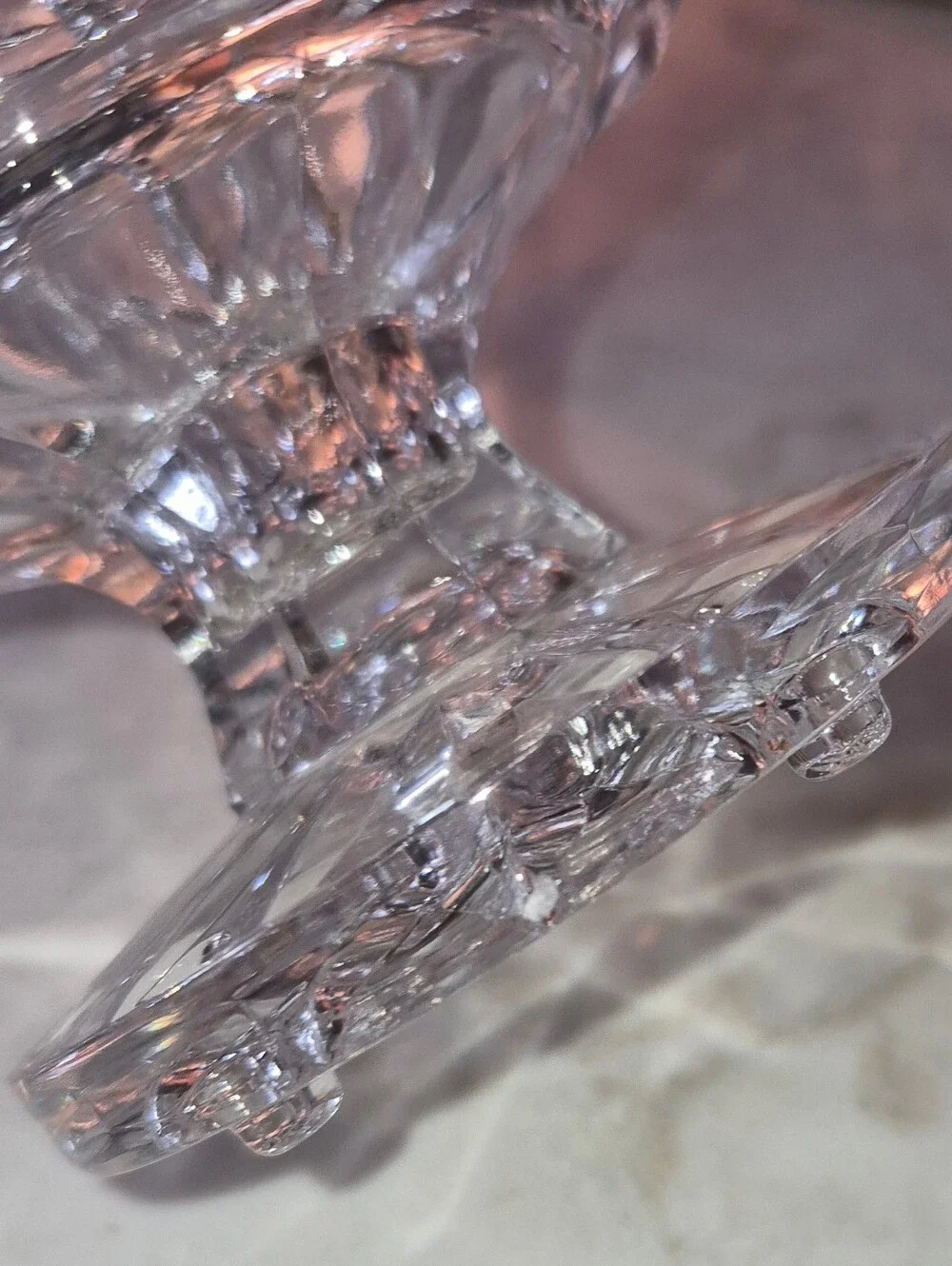 Vintage Fifth Avenue Portico 7.5-Inch Lead Crystal Hurricane Vase/Candle Holder